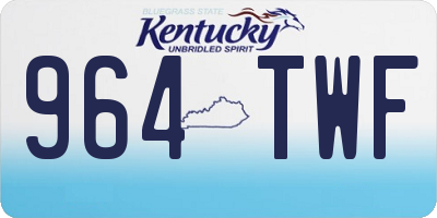 KY license plate 964TWF