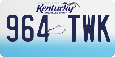 KY license plate 964TWK
