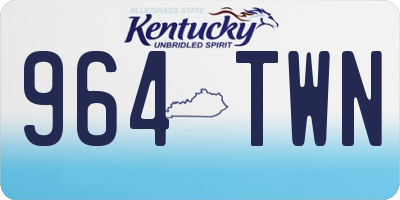 KY license plate 964TWN