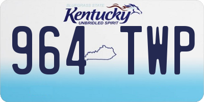 KY license plate 964TWP