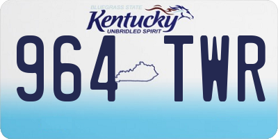 KY license plate 964TWR