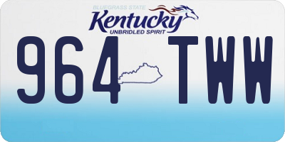 KY license plate 964TWW