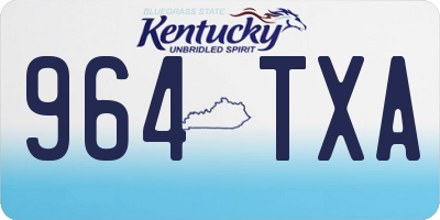 KY license plate 964TXA