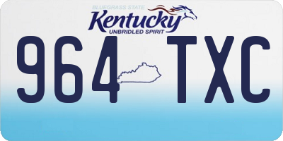 KY license plate 964TXC