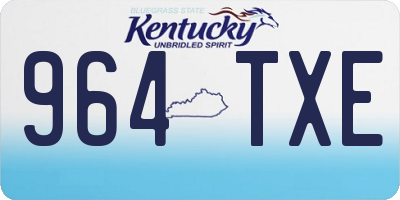 KY license plate 964TXE