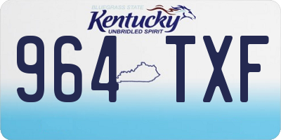 KY license plate 964TXF