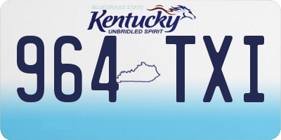 KY license plate 964TXI