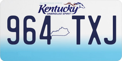 KY license plate 964TXJ