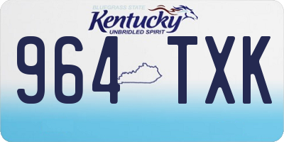 KY license plate 964TXK