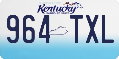 KY license plate 964TXL