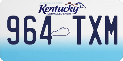 KY license plate 964TXM