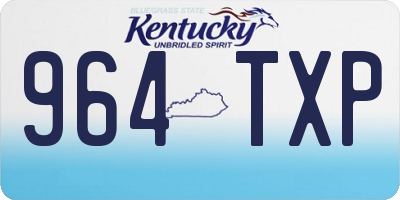 KY license plate 964TXP