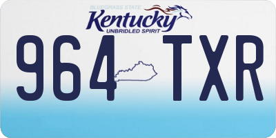 KY license plate 964TXR