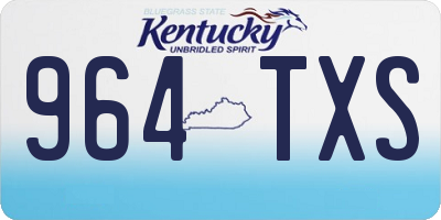 KY license plate 964TXS