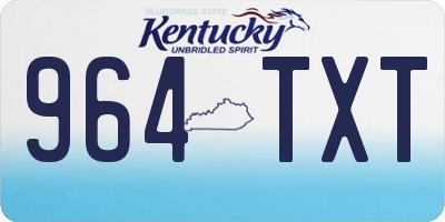 KY license plate 964TXT