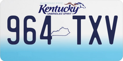 KY license plate 964TXV