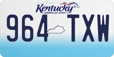 KY license plate 964TXW