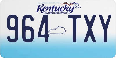 KY license plate 964TXY