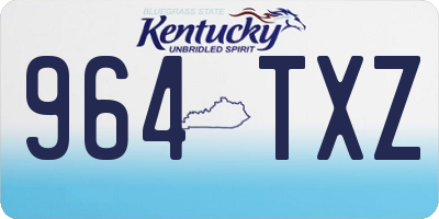 KY license plate 964TXZ