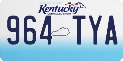 KY license plate 964TYA