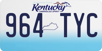 KY license plate 964TYC