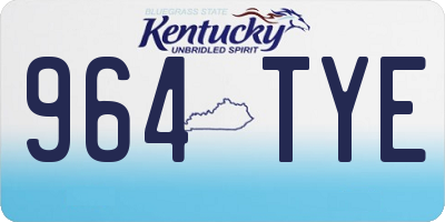 KY license plate 964TYE