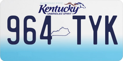 KY license plate 964TYK