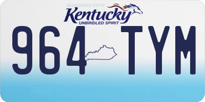 KY license plate 964TYM