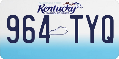 KY license plate 964TYQ