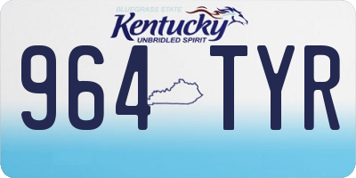 KY license plate 964TYR
