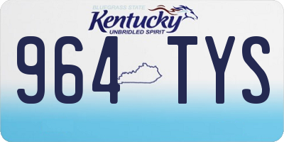 KY license plate 964TYS