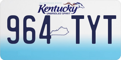 KY license plate 964TYT