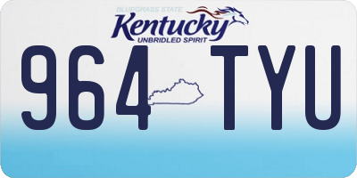 KY license plate 964TYU