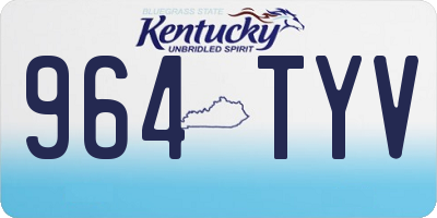 KY license plate 964TYV