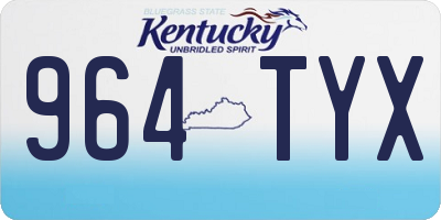 KY license plate 964TYX