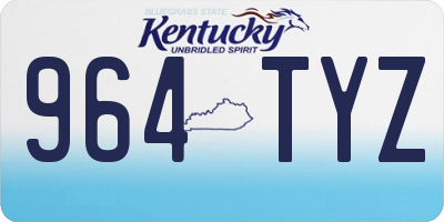 KY license plate 964TYZ