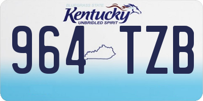 KY license plate 964TZB