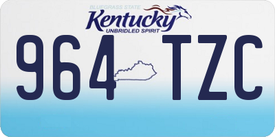 KY license plate 964TZC
