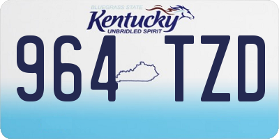 KY license plate 964TZD