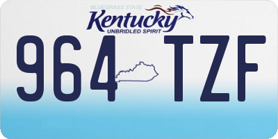 KY license plate 964TZF