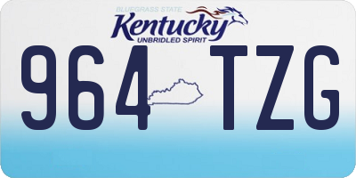 KY license plate 964TZG