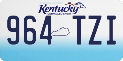 KY license plate 964TZI