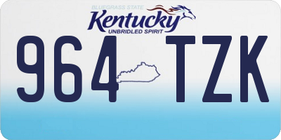 KY license plate 964TZK