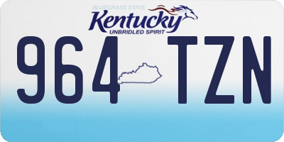 KY license plate 964TZN