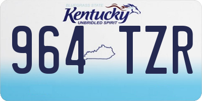 KY license plate 964TZR