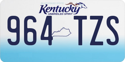 KY license plate 964TZS