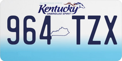 KY license plate 964TZX