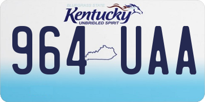 KY license plate 964UAA