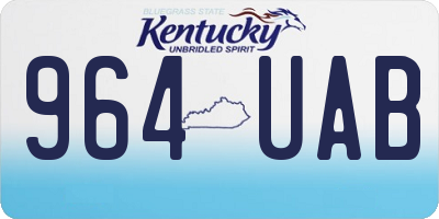 KY license plate 964UAB