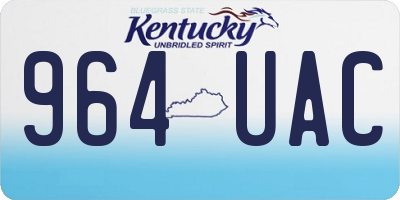 KY license plate 964UAC